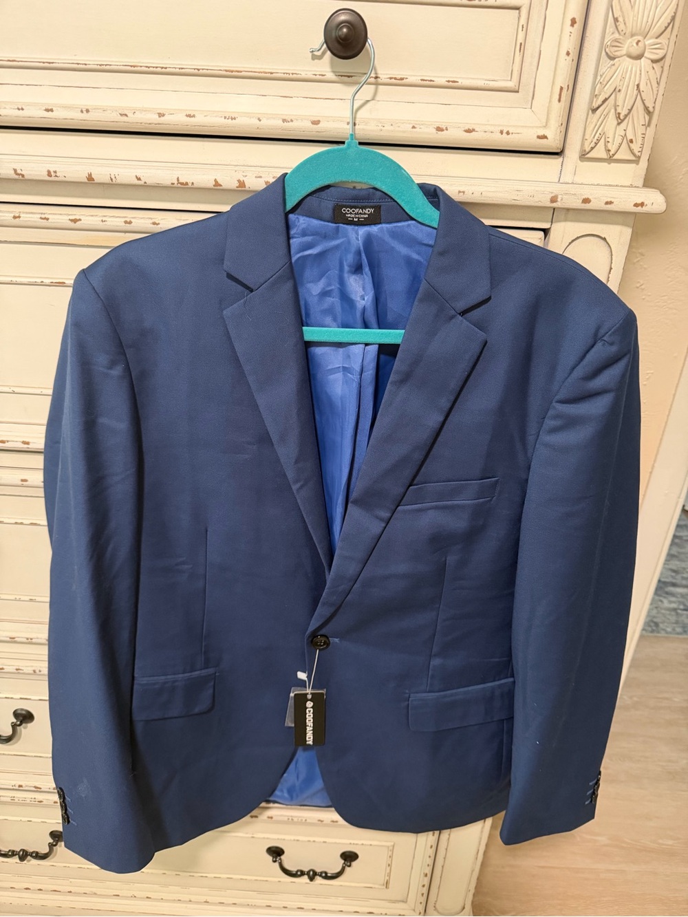 Coofandy Men's Navy Single-Breasted Sport Coat